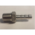 1/4" NPT x 1/4" hose barb -  Stainless