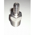 1/2 NPT male x 3/8" hose barb - 304 stainless