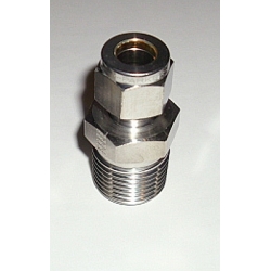 1/2" NPT x 3/8" Tube Compression adapter  SS