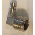 1/2" NPT x 3/8 90 DEGREE barb