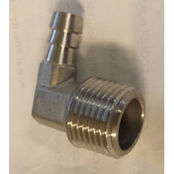 1/2" NPT x 3/8 90 DEGREE barb