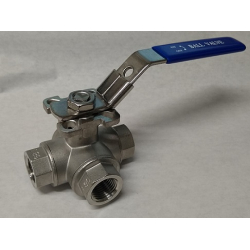 3 way TYPE L 1/2" NPT ball valve