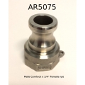 1/2" SS Camlock Male x 3/4" NPT Female thread