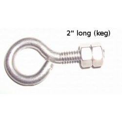 2.0" long Stainless eyebolt keg