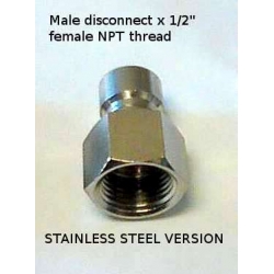 1/2" STAINLESS Quick Disconnect - Male x 1/2" NPT FEMALE
