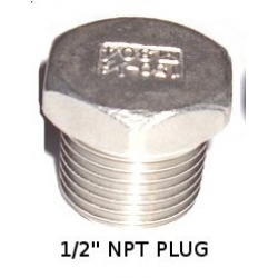 1/2" NPT Plug Stainless
